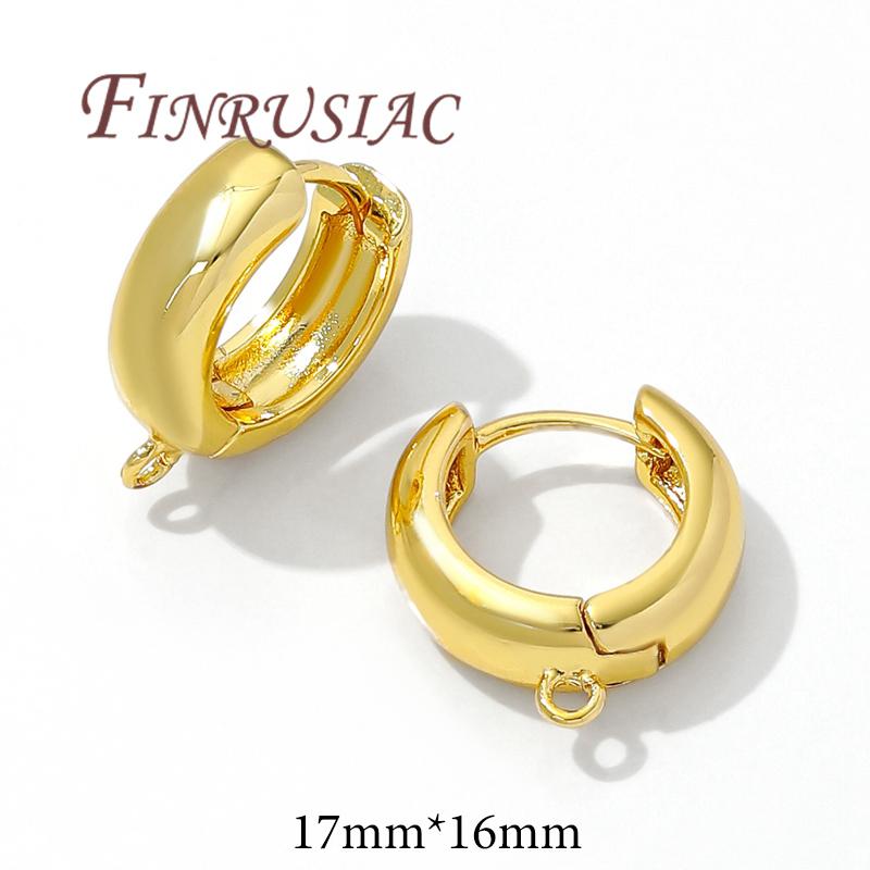 18K Gold Plated Earrings Fixtures Accessories Round Earrings Hooks Clasp Findings,Earwires Fasteners,DIY Earrings Jewelry Making