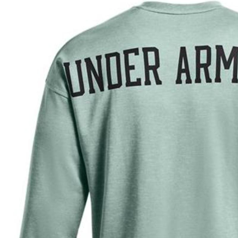 Under Armour Back Logo Printed Crew Neck Long Sleeve Sweatshirt Men Sweatshirt Green 1361757-781