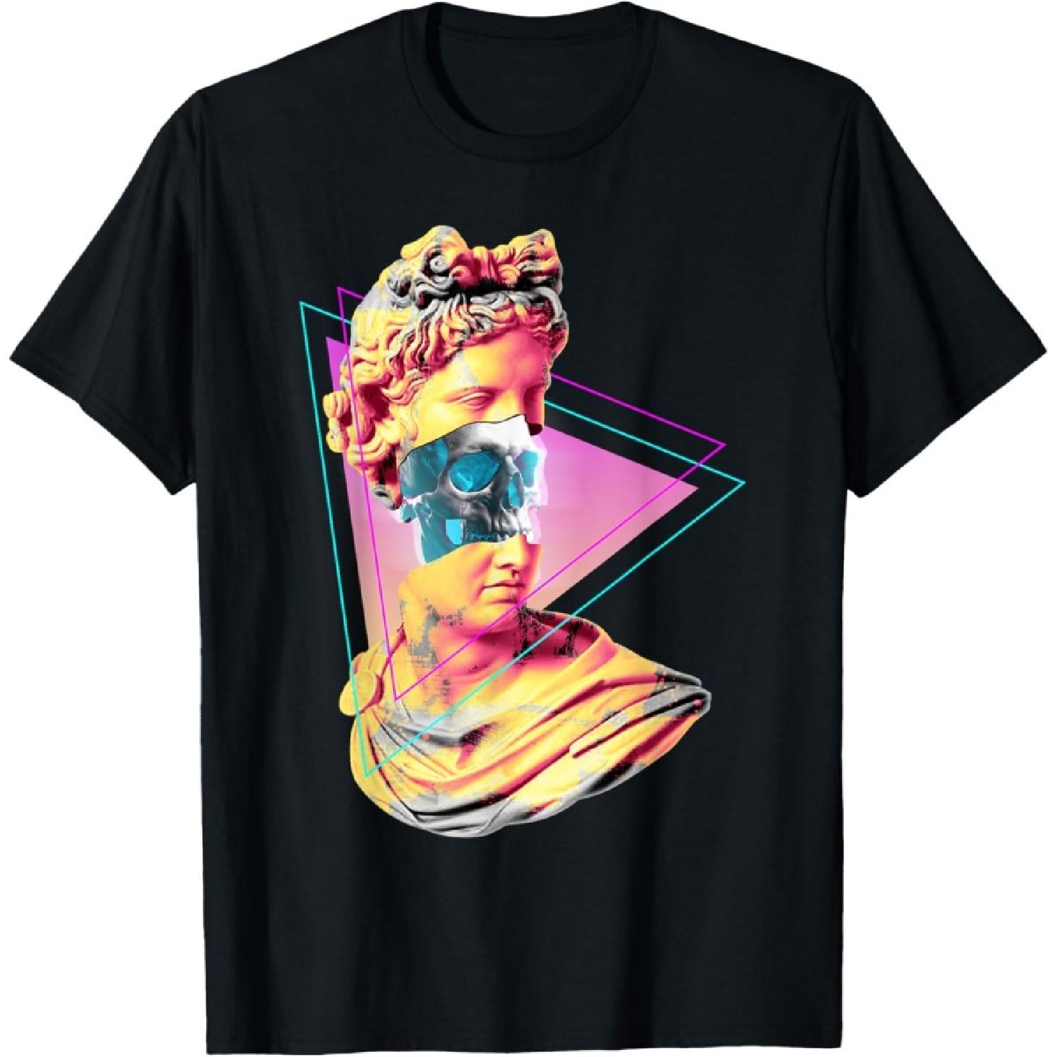 Аполлон Бог Солнца и Музыки Греческая Статуя и Череп - Мифология Футболка S