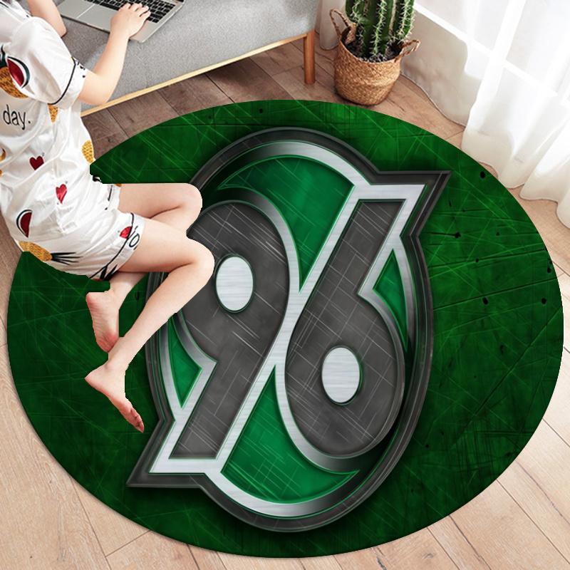 Hannover 96 Round Area Rug,Carpet Rug for Living Room Bedroom Sofa Playroom Decor,Non-slip Floor Mat