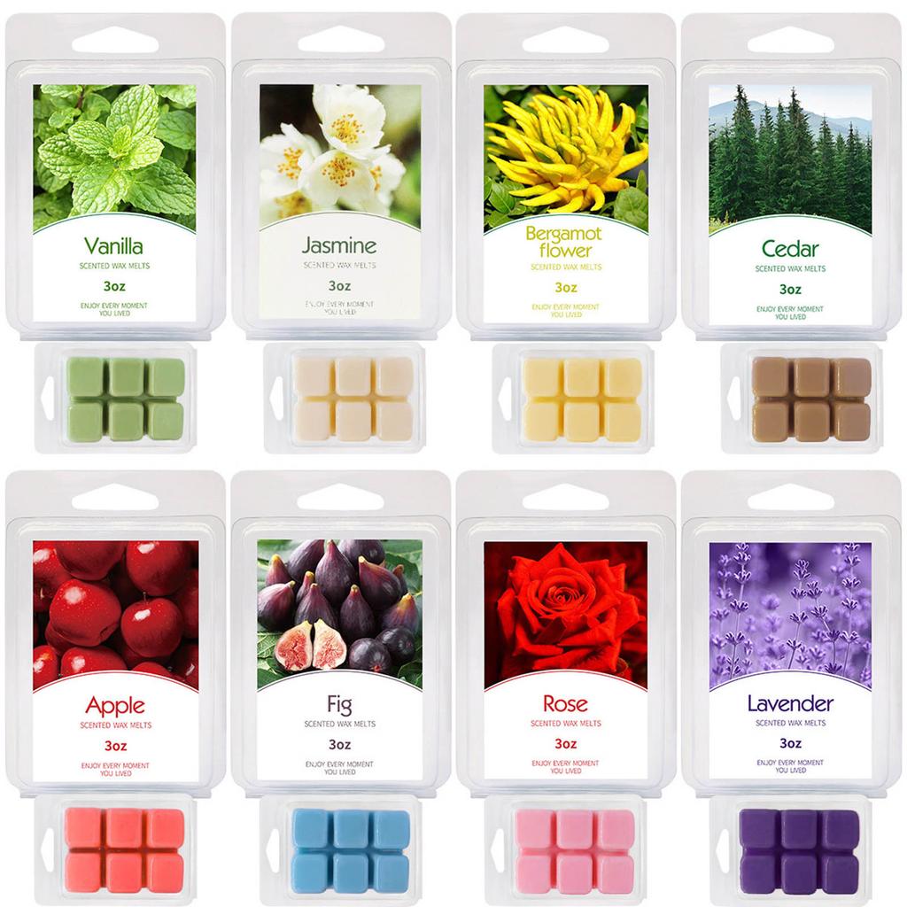 8Packs of Soy Scented Wax Melts Wax Cubes Soy Wax Cubes for Home Fragrance Colorful Scented Cubes for Home Decor