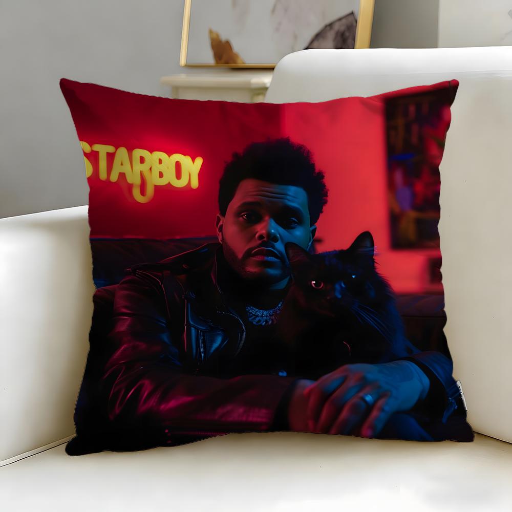 popular singer The Weeknd Cushion Cover Soft  EasyWash Pillow Case  Versatile for Couch Bed Travel and Office