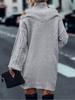 Open-shoulder Loose Semi-turtleneck Sweater with Lantern Sleeves