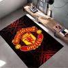 Sports Area Rug, Manchester United FC Crest Red Devil Logo Poster, Fan Cave Decor, Non-Slip Mat