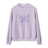 Xiangying Casual Crewneck Pullover Sweatshirt with 3D Butterfly Motif
