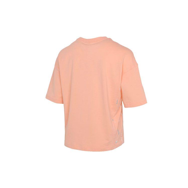 Puma Digit Print Tee Women Tops Peach 531284-26