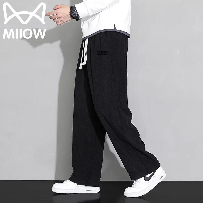 

MaoRen Men s Corduroy Straight-Leg Casual Sweatpants M