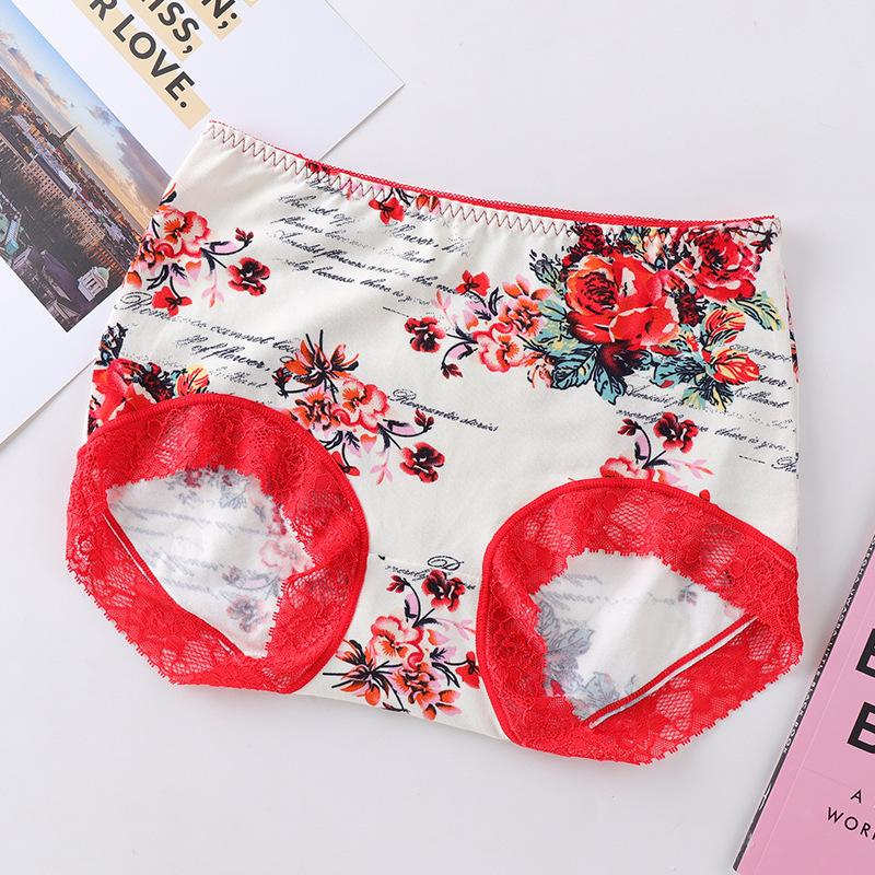

Кружевное нижнее белье из чистого хлопка для женщин, осень-зима, большие размеры, без следов, антибактериальное, женское, сексуальное, с принтом, треугольные трусики для женщин 2XL