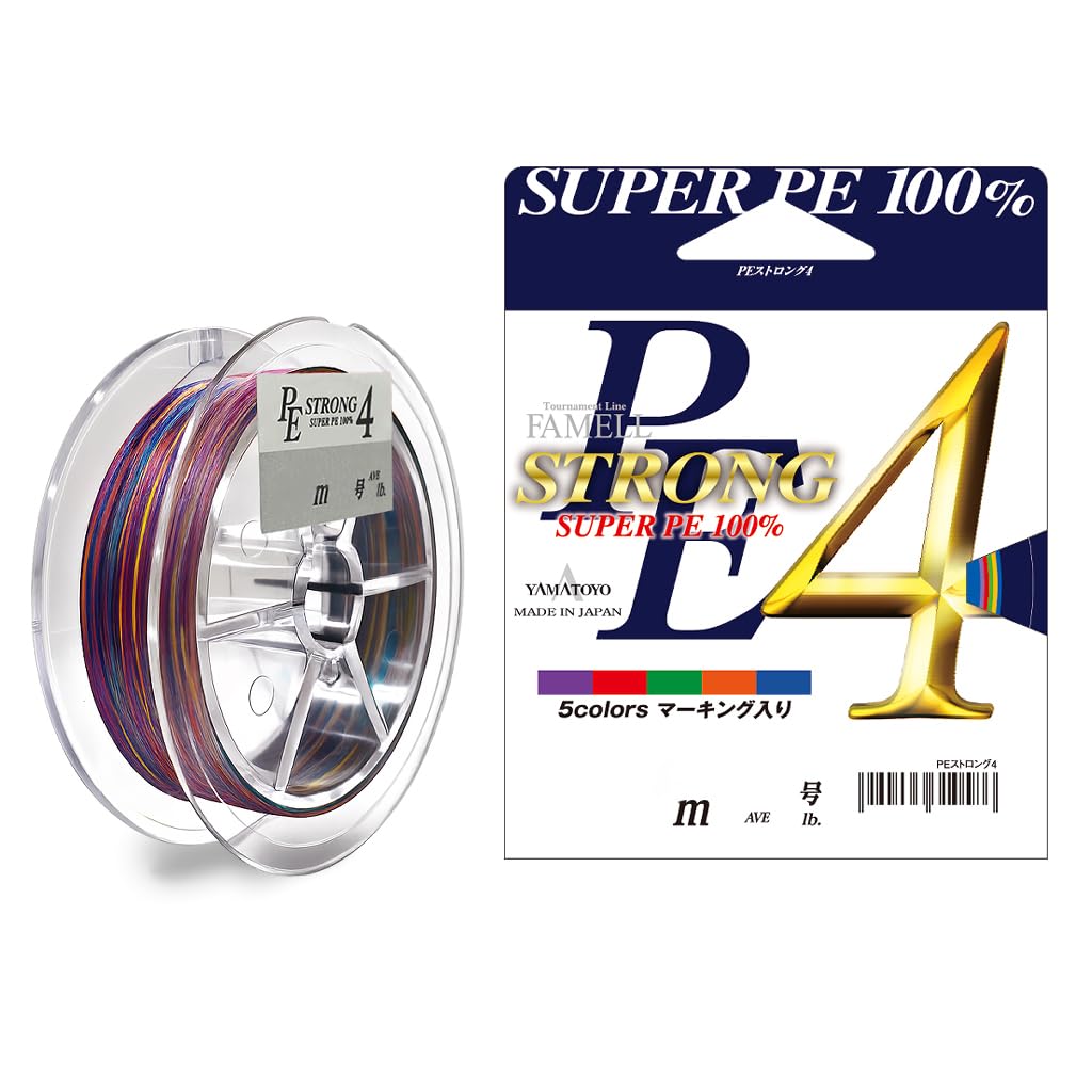 

YAMATOYO Standard Super PE Line PE Strong 4 150m Colored 4-Braid (STRONG) 5-Color (with Markings) #3 (AVE 16kg)