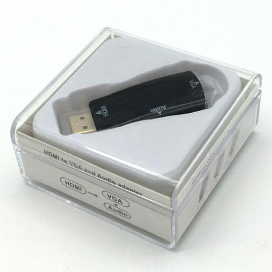 High-Definition HDMI To VGA Audio Converter 1080P for Computer and Projector