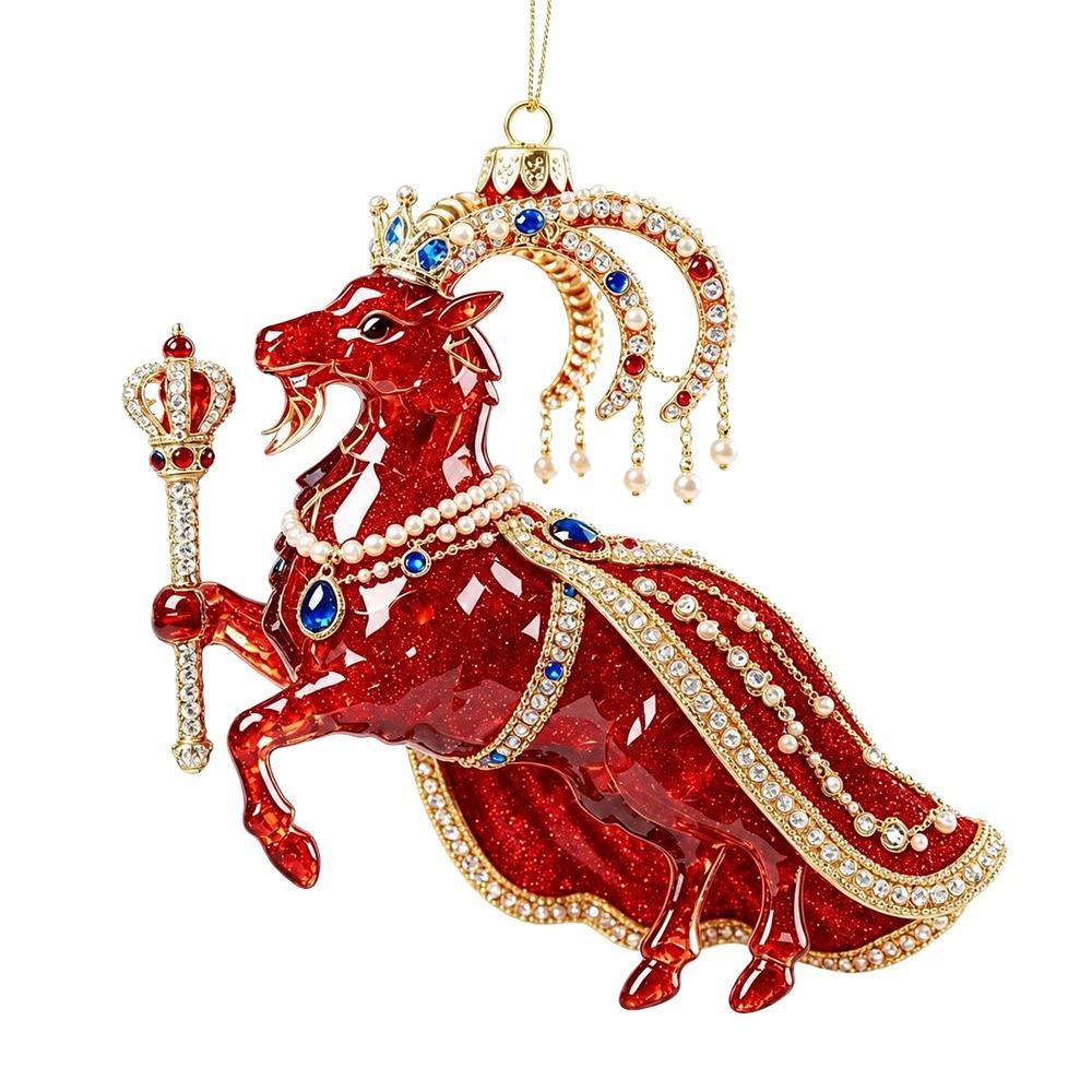 Shining Goat Hanging Ornament Set 2D Flat Christmas Tree Ornament New Goat Pendant Bag Charms