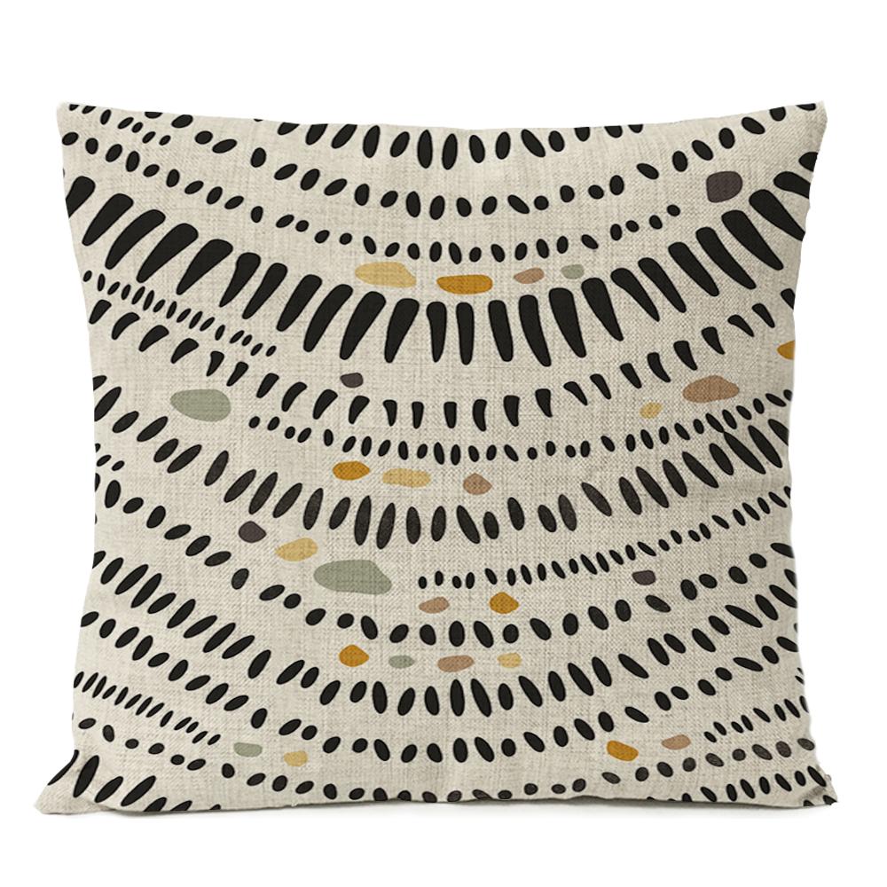 Nordic Home Decor Boho Geometric Pillow Cover Leaf Monstera Rainbow Sun Throw Pillow Case Art Simple Decorative Sofa Cushion