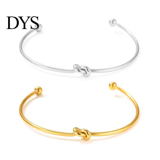 Adjustable Open Bracelet Knot Cuff Forever Love Infinity Bangle Friendship Gift for Women Best Friend Girlfriend Stainless Steel