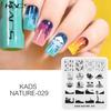 kads Maniküre Stamping Schablonen Nail Art Platte zum Stempeln Naturmotiv Stempel Überdruck Schablone Modedesigns Stempeln