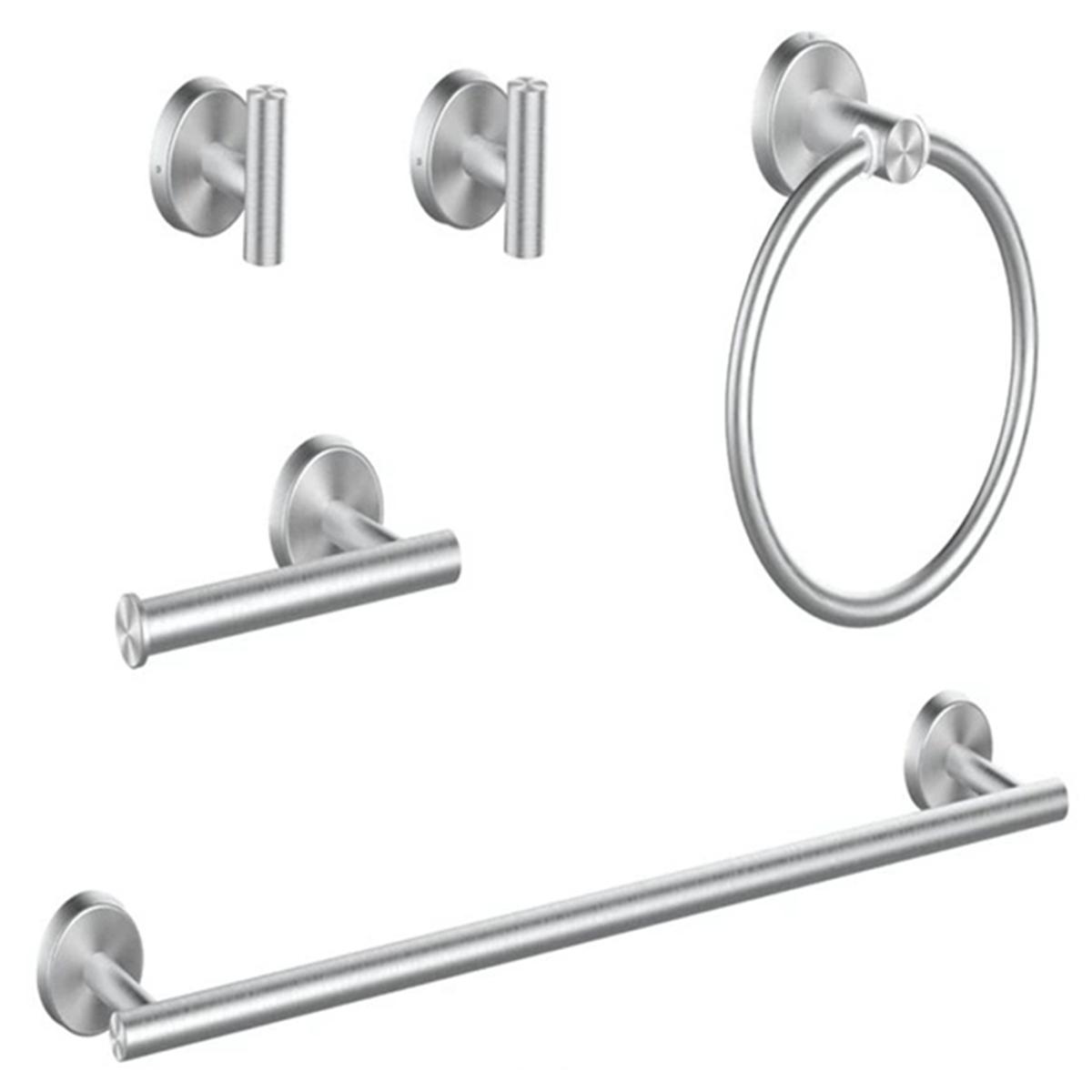 

2025+ Bathroom Hardware Set Including Towel Rack for Bathroom,Toilet Tissue Holder,Robe Towel Hooks Wall Mount Bathroom Set China Mainland