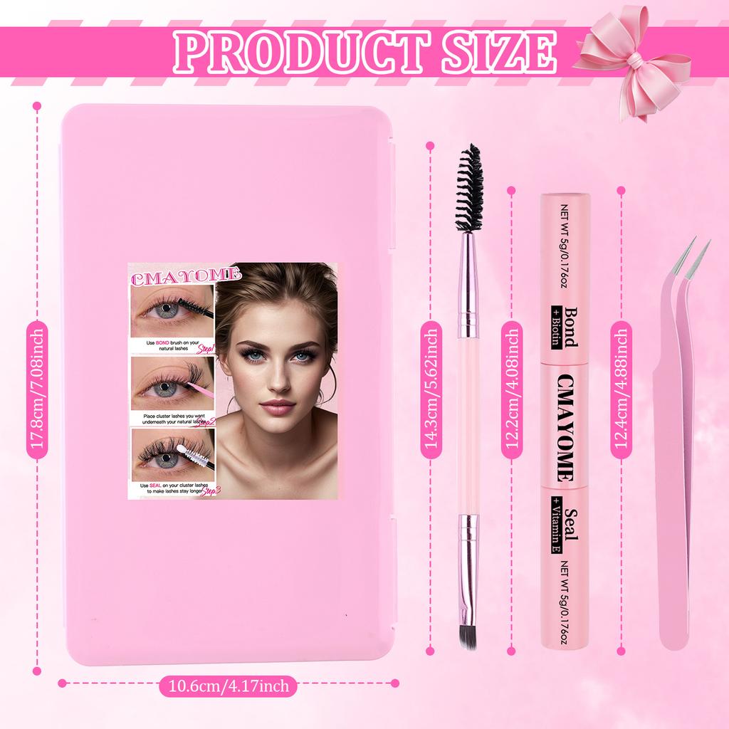 640 Büschel D-Bogen Einzelbüschel Falsche Wimpern 10-16Mmdiy Segmentierte Transplantation von Natürlichem Dichtem Haar