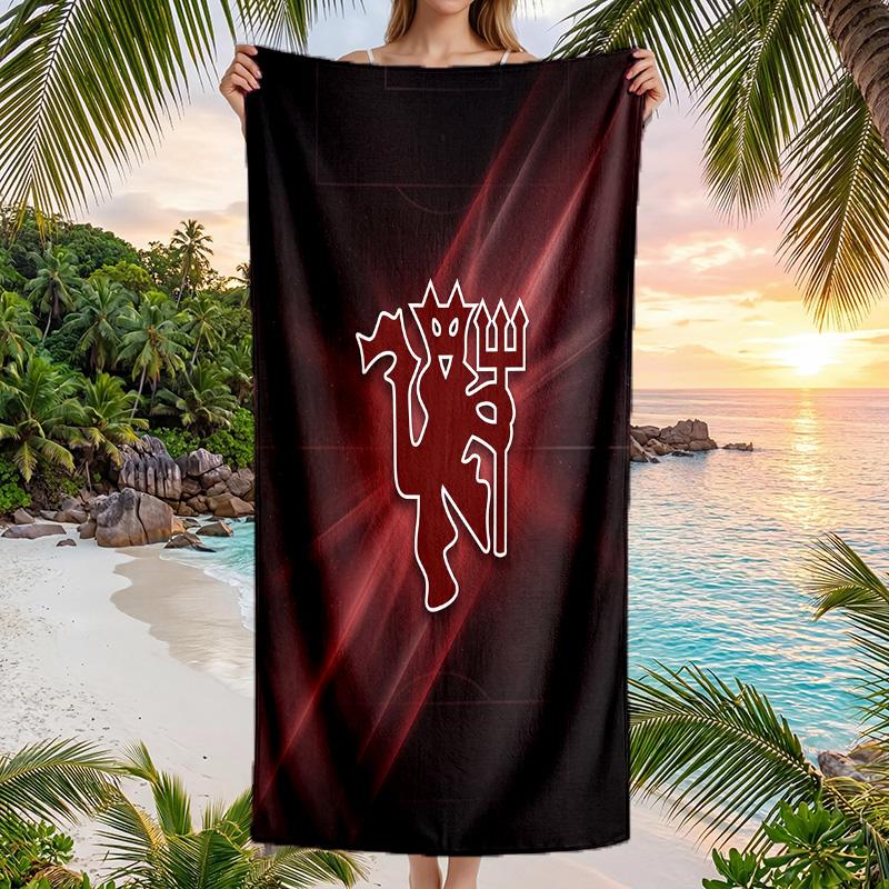 Telo da Spiaggia Asciugatura Rapida Manchester United FC Stampa Microfibra Assorbente Portatile da Viaggio per Nuoto