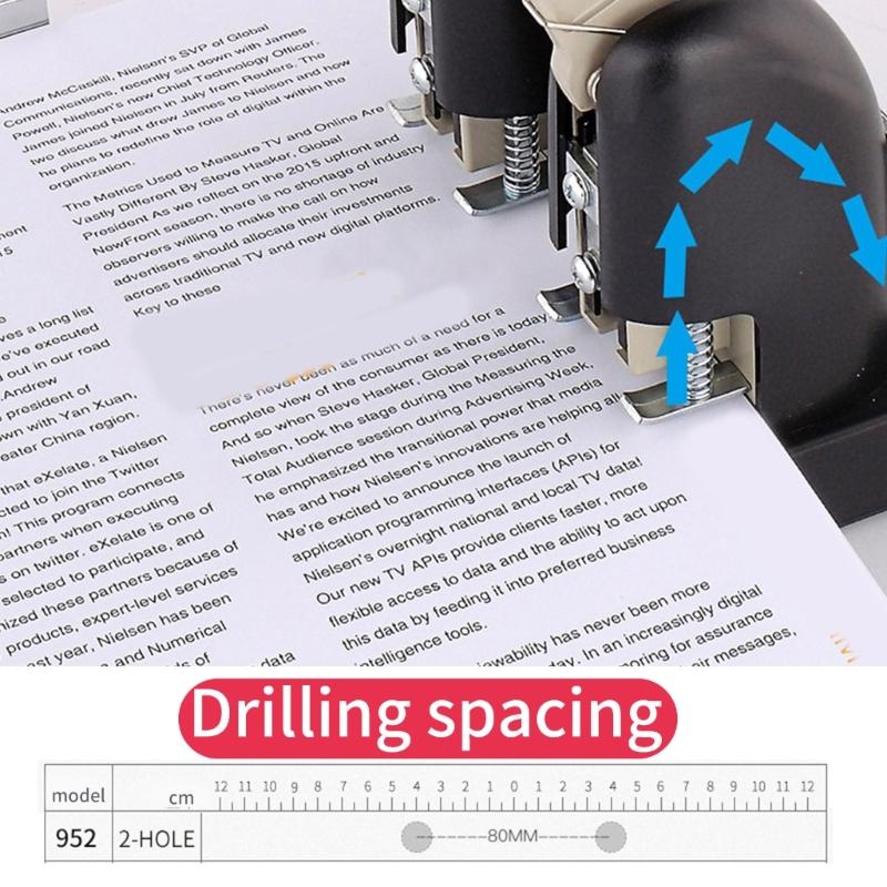 Heavy Duty 2 Hole Punches 150 Sheets High Capacity 2 Hole Paper Puncher Labor Saving Hole Punches for Office Industrial