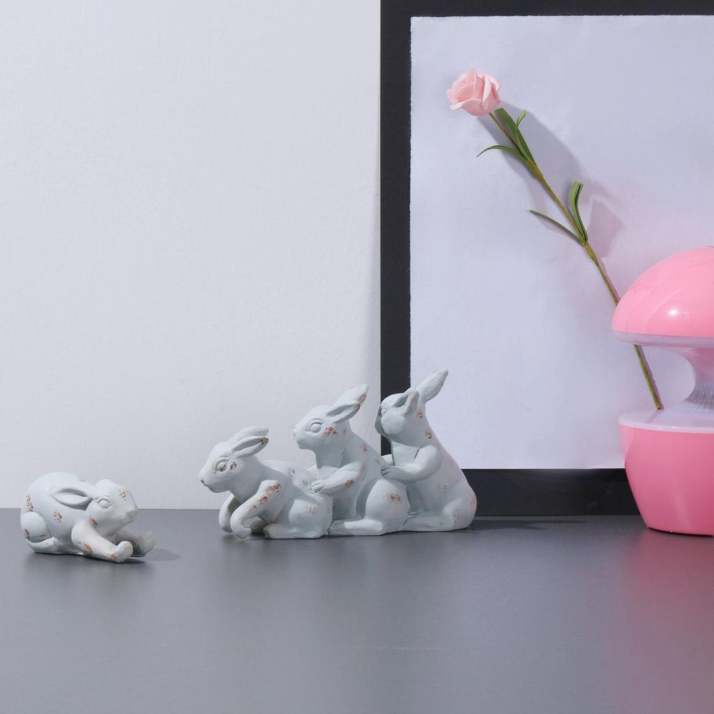 Sagit Saved By A Hare Sculpture Bunny Decor Sculpture Party Decor Gift Rabbit Statue