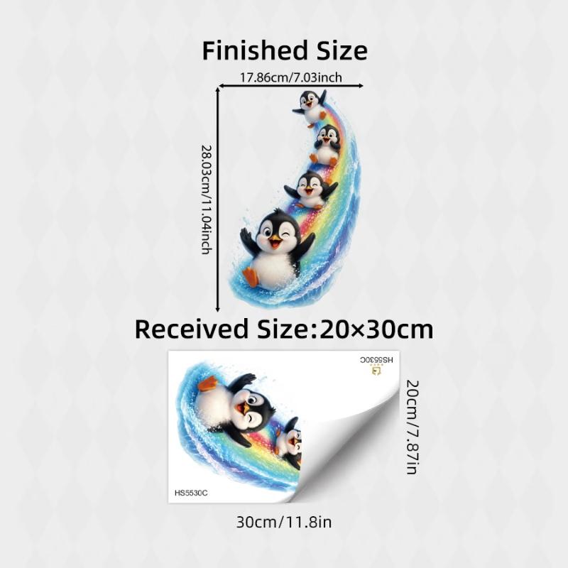 Self-Adhesive Waterproof Cute Penguin Toilet Lid Sticker 1PCS Removable Decor for Home Bathroom DIY Decoration Project