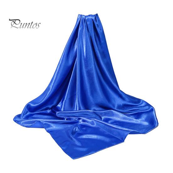 

Женская шаль, однотонная, мягкая, имитация шелка, гладкая, легкая, дышащая, атласная шаль для повседневных путешествий, вечеринок королевский синий