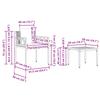 Garden Furniture Set 3 pcs Grey and Dark Grey Poly Rattan