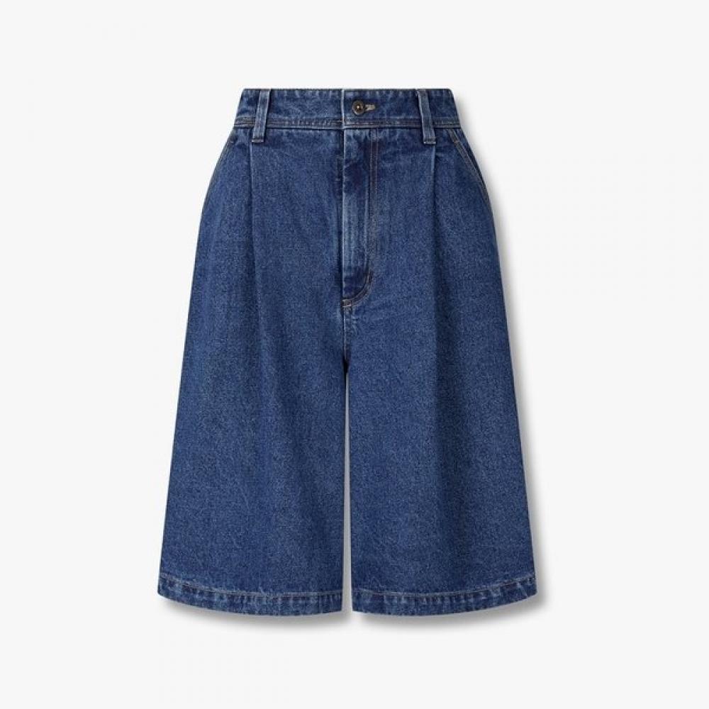 

Studio Tomboy Denim Bermuda Pants Tuck Pleat 9176262982ct off-white/OS