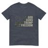 God Guns Trump Freedom Funny Camouflage Pro Gun Usa Flag TShirt
