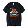 Legends Were Born In May 1988 Birthday Gift T Shirt S 6xl Long or Short Sleeves Vintage Washed Casual Versatile Streetwear