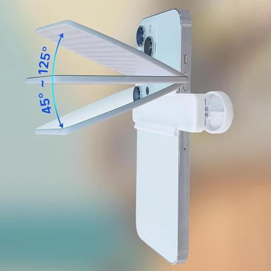 Phone Reflection Clip with Larger Mirror & Remote Adjustable Angle Mirror Effect Lens for Stunning Water Sky Shots Rear Camera Mirror Accessory