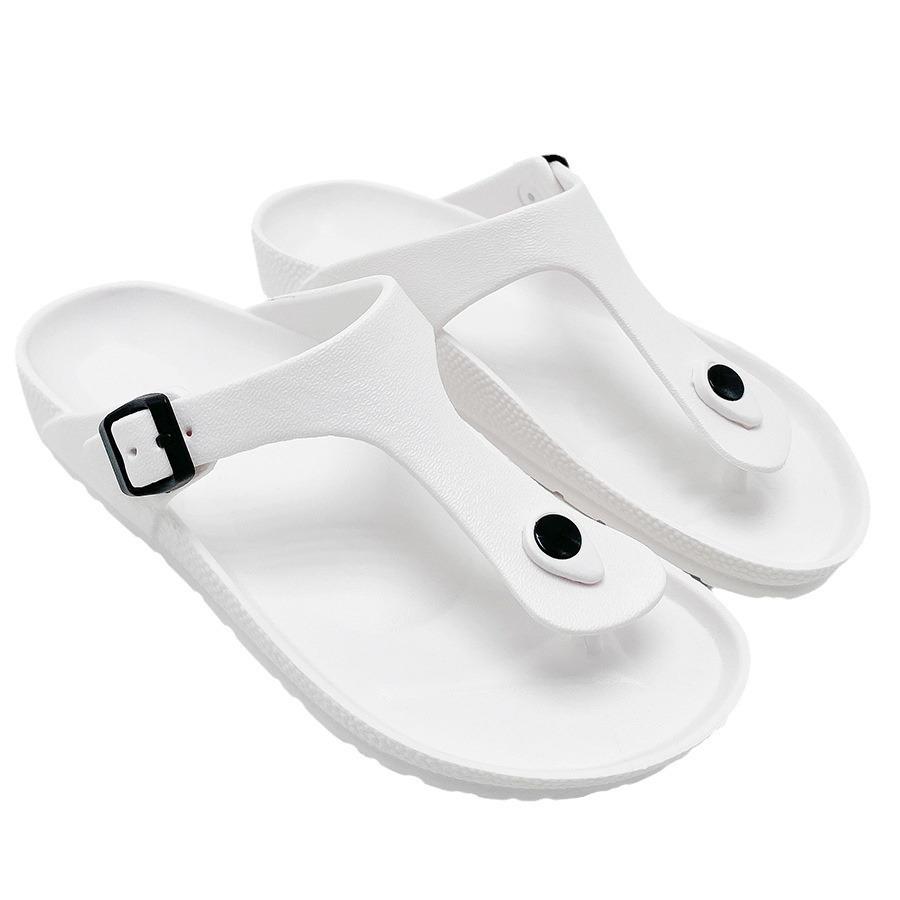 2025 Unisex Non-Slip Buckle Flip-Flops: EVA Wear-Resistant Indoor & Beach Sandals