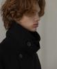 Decoroso Duff Balmacaan Wool Half Short Coat [Black]