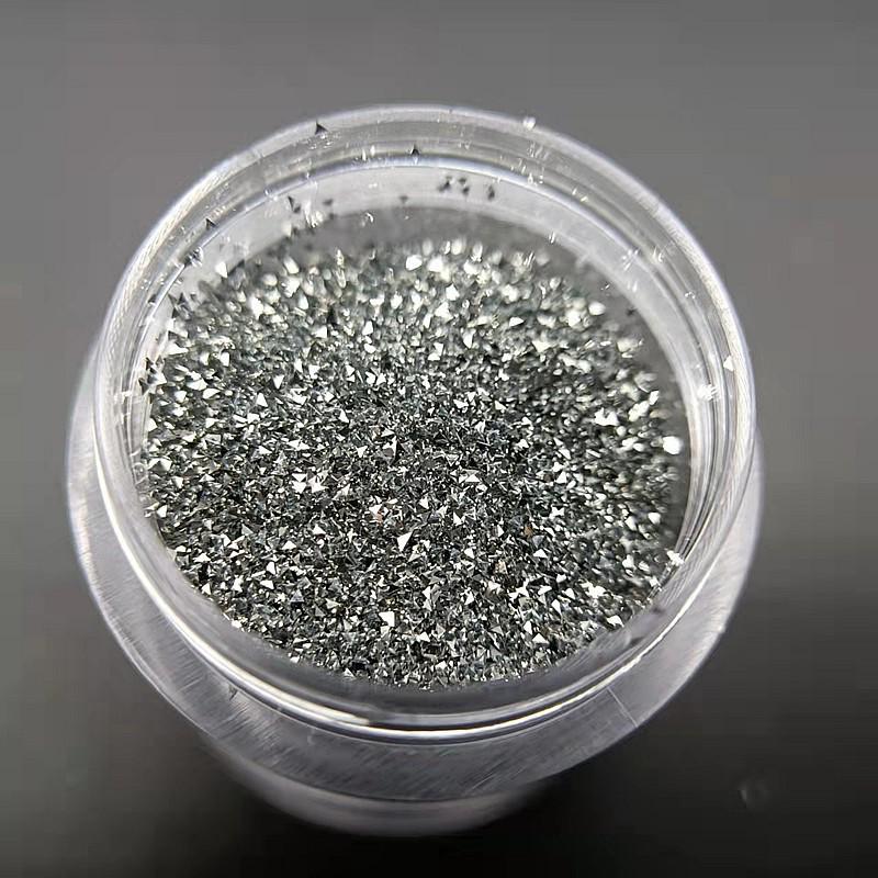 3D High Flash Glass Rhinestone Nail Art Silver White Pearlescent Sugar Glitter