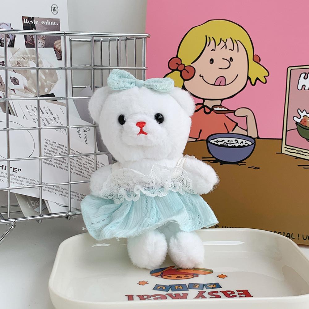 Adorable Plush Rabbit Keychain Soft Pp Cotton Stuffed Animal Cute Hanging Doll