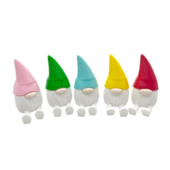1/5Pcs 3D Printed Gnome Figurine with Articulated Legs Movable Joints