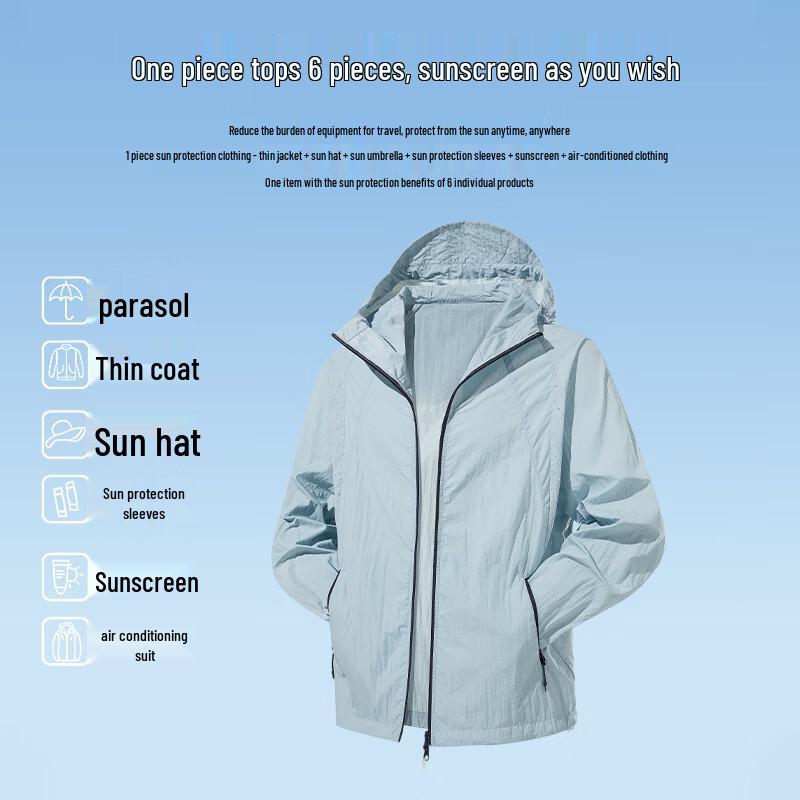 VUUG Unisex Colorblock Anti-UV Sonnenschutzjacke
