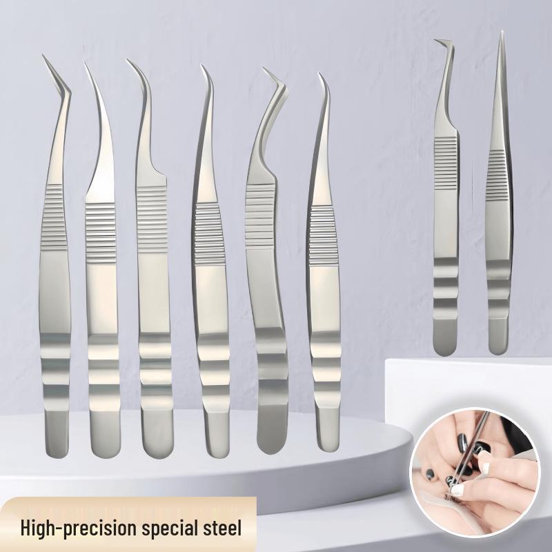 Precision Eyelash Tweezers for Artists: Multipick & Single Root Blooming, Universal Use (Ukraine)