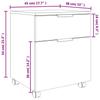 Mobiler Aktenschrank Mit Rollen Und Schubladen, Geeignet Für Flur, Wohnzimmer Und Arbeitszimmer, Schwarz 45x38x54 Cm