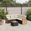 VidaXL Garden Lounge Set with Cushions 6 Pcs, Patio Sofas, Patio Furniture Set, Outdoor Furniture, Black 3227645