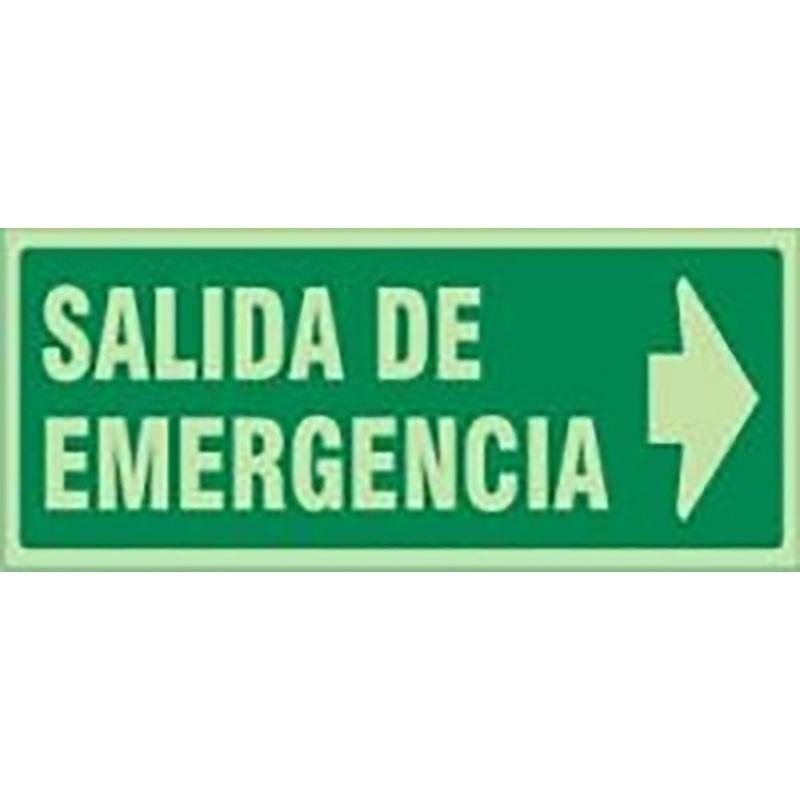 DUVER SIGN 1021 PLAST.297x148''S.EMERG.DCH''LUM EMERGENCY EXIT RIGHT (LETTER)