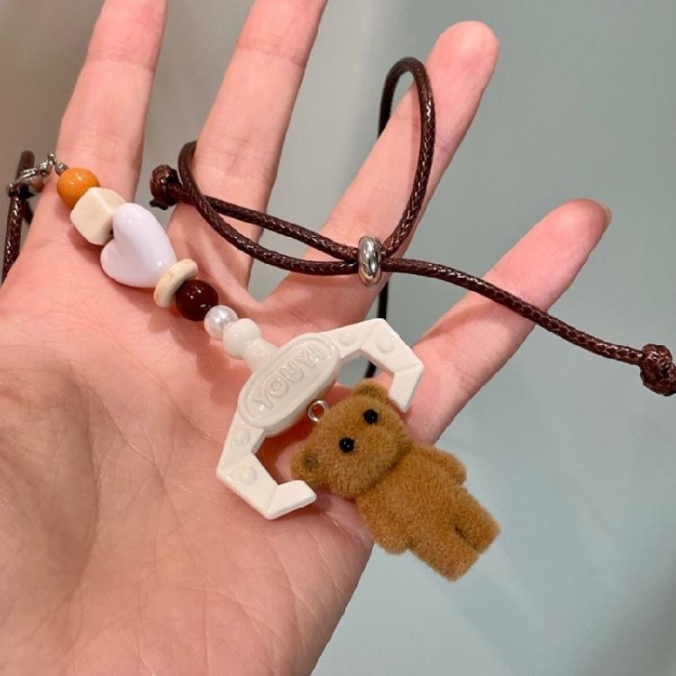 Multipurpose Sturdy Chain Necklace With Adorable Brown Lovely Bear Pendant Designs Fashion Accessory Casual Wear