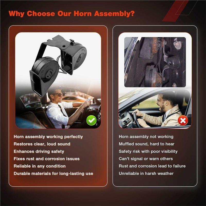 For Ford Explorer 1990-2012 Car Horn Replacement 2W7Z-13800-BA(LH) 2W7Z13800BA NEW Low Pitch Horn