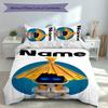 3pcs Custom Name Astro Bot Set,Includes 1 Duvet Cover and 2 Pillowcases,All-season Bedroom Decor