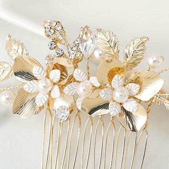 Hair ornamentheaddresscombU pin3-piece setbridehair accessoryhandmadewedding headdresshair ornamentflowerweddingreceptionafter-partypresentat attire