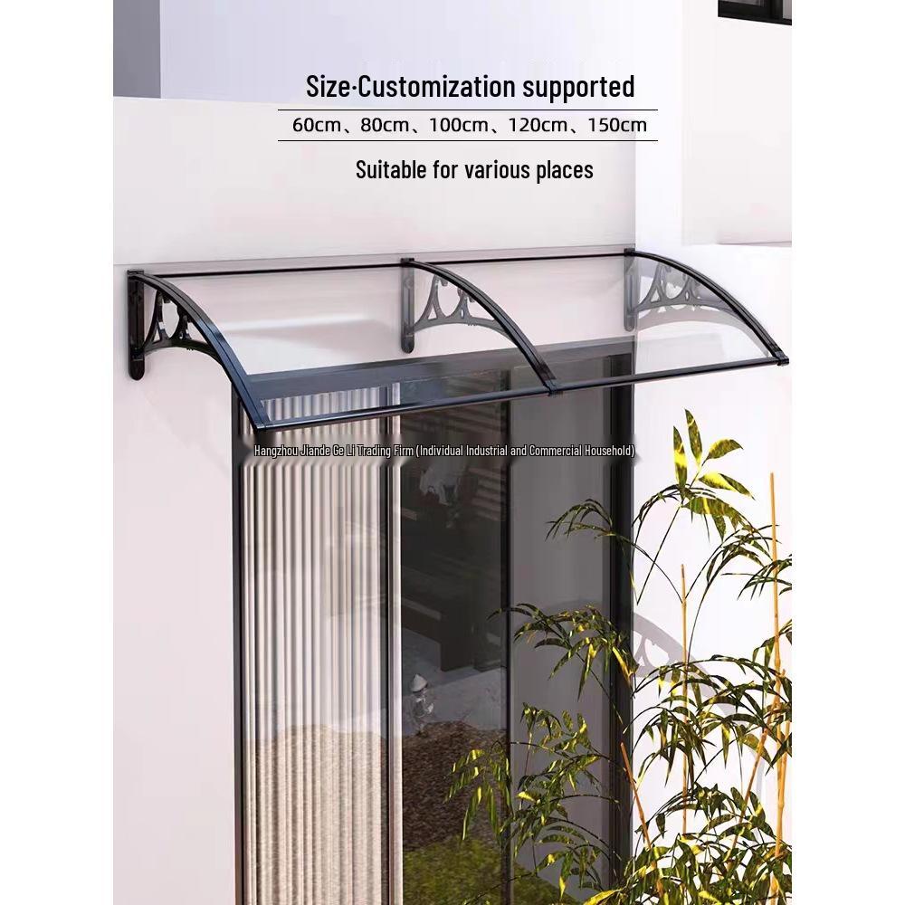 Aluminum Alloy Window Awning: Outdoor Polycarbonate Sunshade & Rain Shelter for Doorway or Balcony