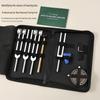 Aluminum Alloy Sound Therapy Tuning Fork Set with Zippered Packaging for Yoga and Sleep Aid.
