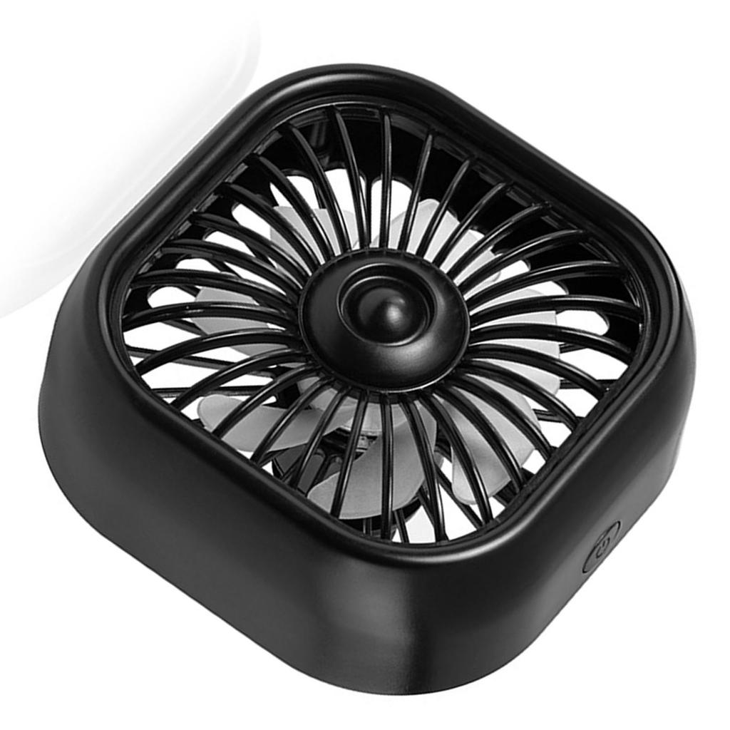 Auto Lüftungshalterung Ventilator Buntes Licht 3 Windgeschwindigkeiten Geräuscharm USB Kühlventilator für Fahrzeuge Schwarz