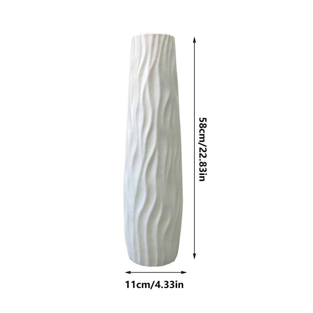 Floor Vase 3D Relief Floor Centerpiece Standing Hydroponic Vase for Home Living Room Kitchen Bedroom Dining Entryway Wedding