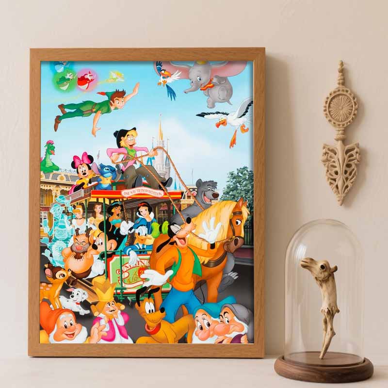 Disney Diamond Painting Kit Classic Disney Characters 5D Diamond Art Home Decor Creative Handmade Gift Round 20x30cm