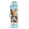 1PC Bunny Rabbit Wrapped In Blanket Print 750ml Color Plastic Sports Water Bottle Leakproof Flip Straw Lid Suitable for Sports Office Home Use
